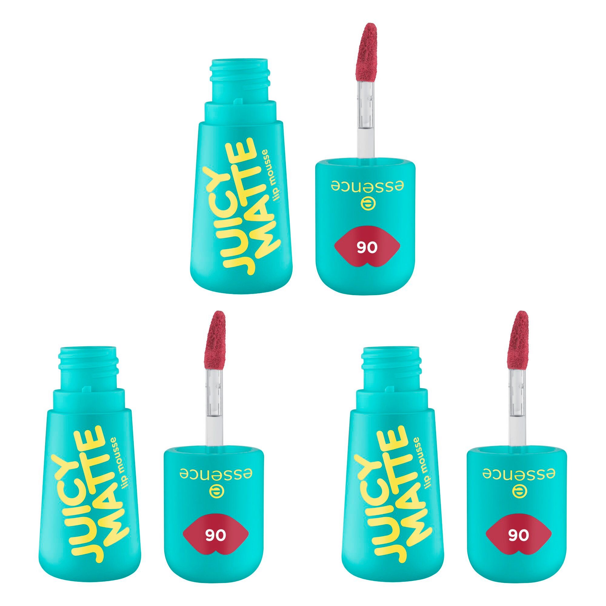 Essence Lippenstift JUICY MATTE lip mousse, 3-tlg.