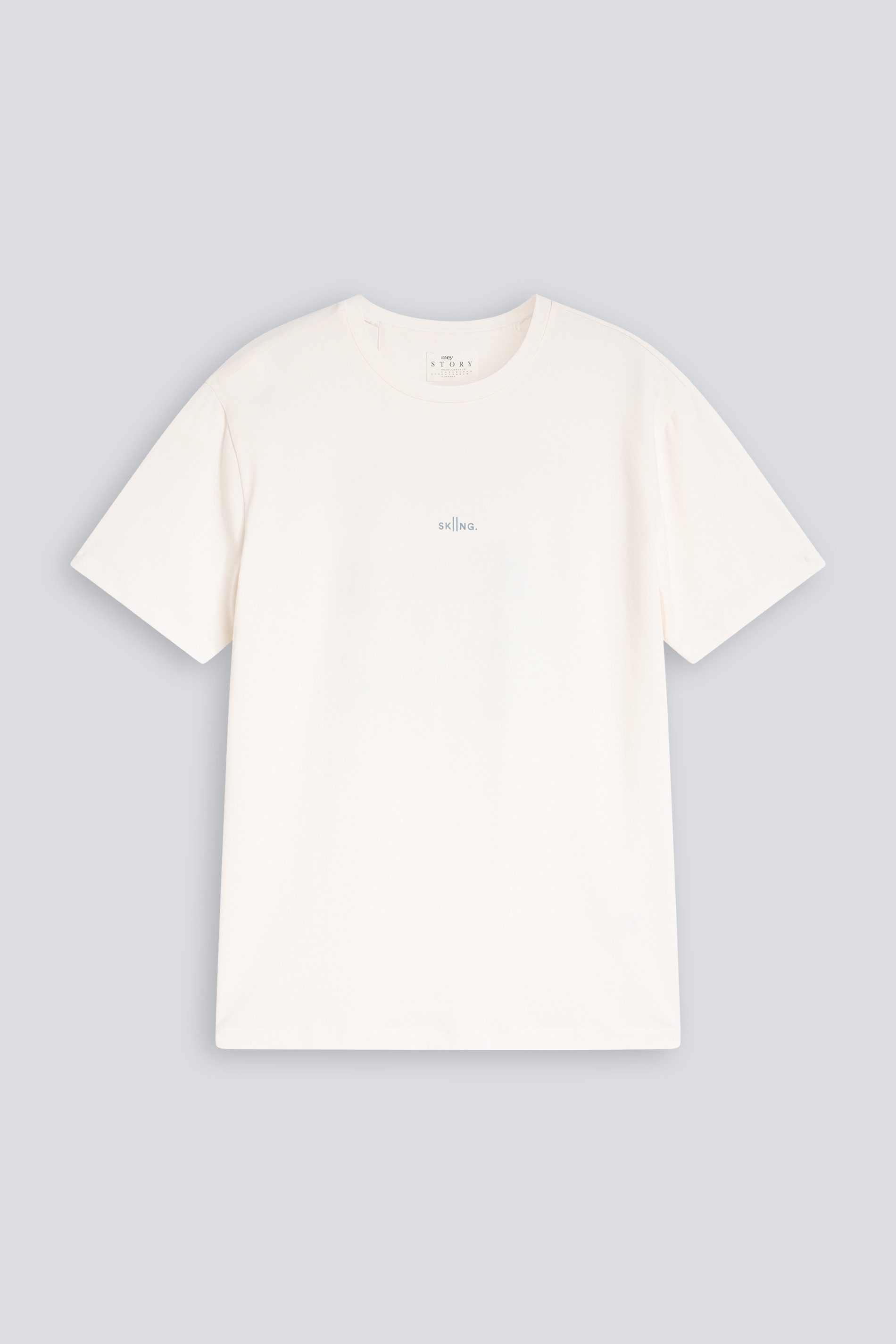 Mey Kurzarmshirt Mey Herren T-Shirt Serie Skiing Text-Print (1-tlg)
