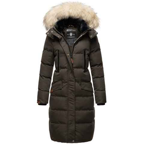 Marikoo Schneejacke Schneesternchen langer Parka mit abnehmbarer Kapuze