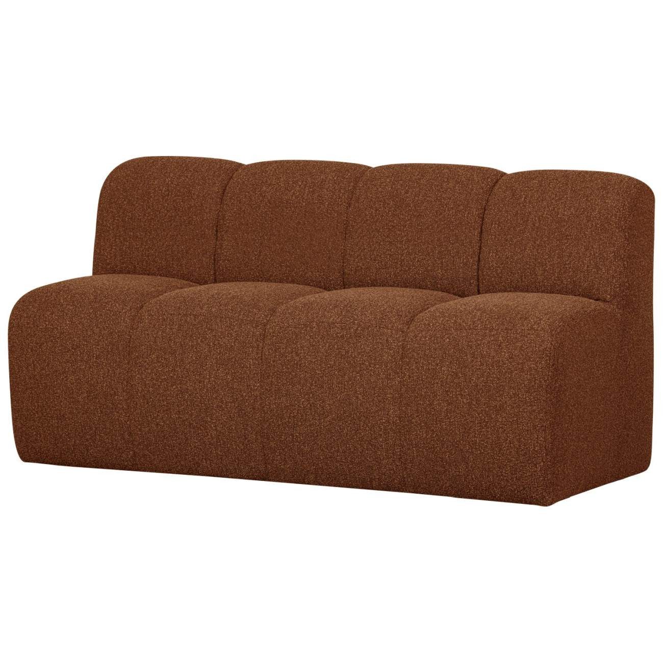 WOOOD Sitzbank Mojo mit Rückenlehne Boucle 160 cm, Rostbraun
