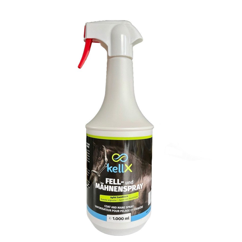 Fellpflege kellX Fell- und Mähnenspray mit Apfel-Sanddorn Duft 1 Liter