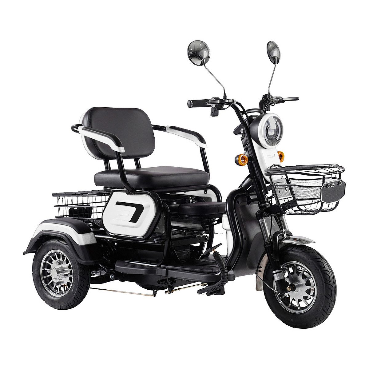 ENEWAY Elektromobil Bari, 500,00 W, 6,00 km/h, (Set, Fahrzeug mit Korb, Spiegel, Ladegerät), inklusive Körbe, mit leistungsfähigen Akkus