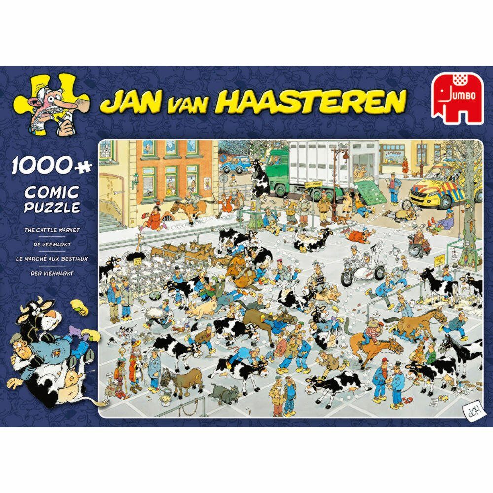 Teile, Puzzleteile - Jumbo Vieh-Markt Spiele Puzzle 1000 van Jan Haasteren 1000