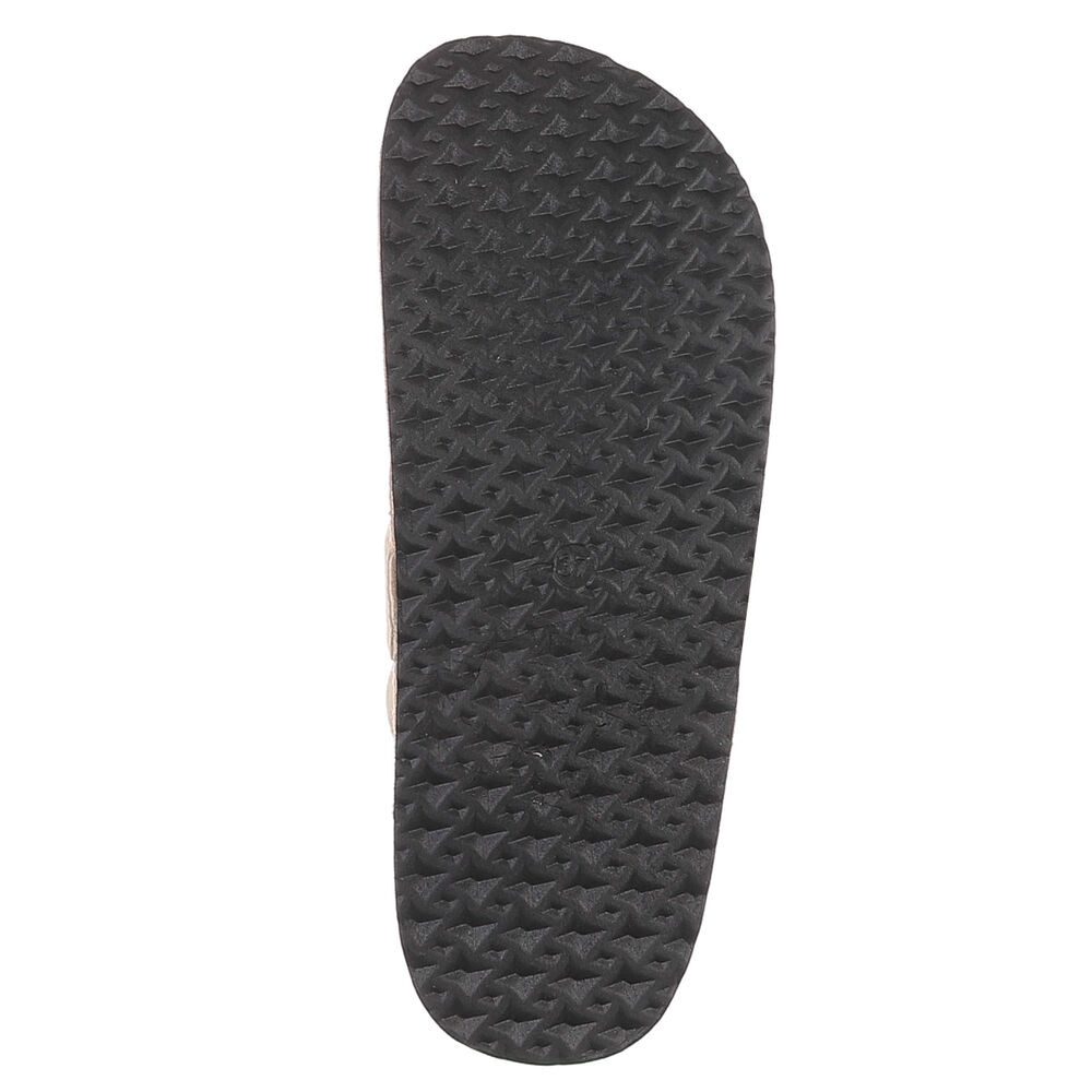 Ital-Design Damen Clog mit Schnalle in Veloursleder-Optik Pantolette (91895624) Flach Pantoletten in Schwarz – Bild 3 von 5