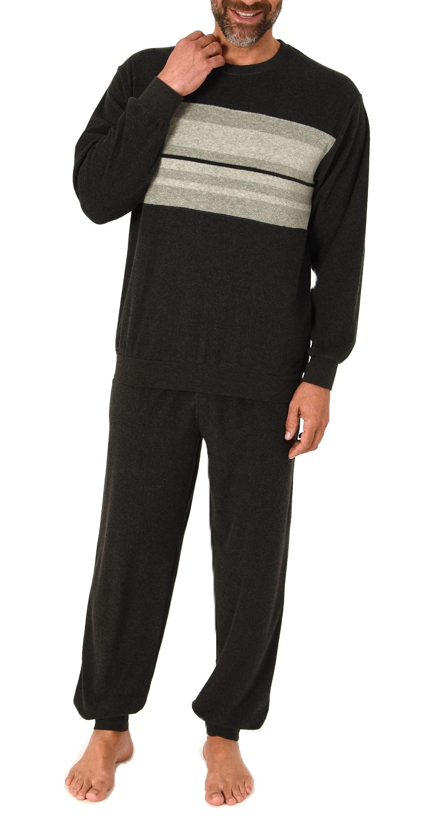 Normann Pyjama Normann Frottee Schlafanzug mit Bruststreifen – auch in Über günstig online kaufen