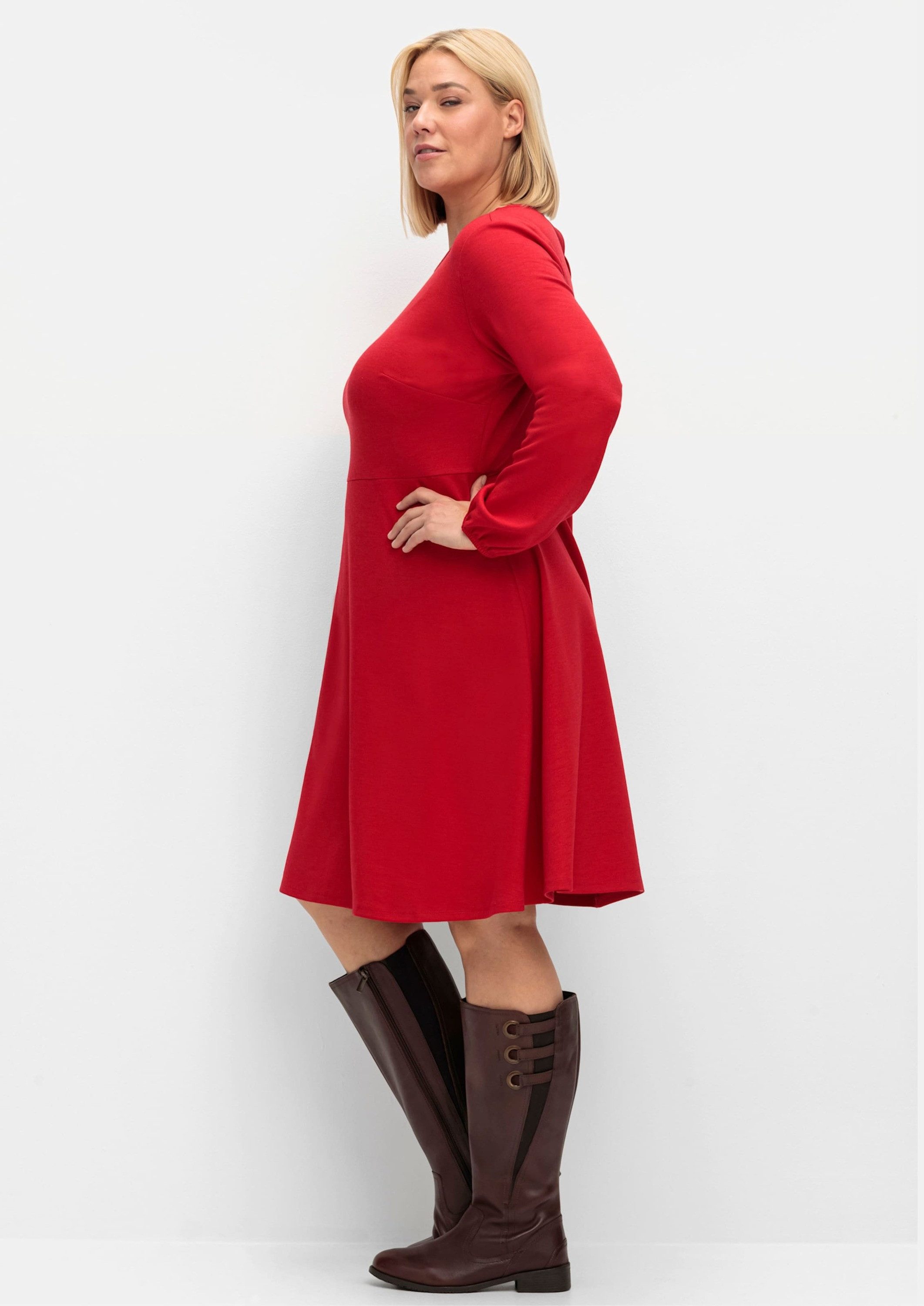 Sieh an! Etuikleid Kleid Langarm