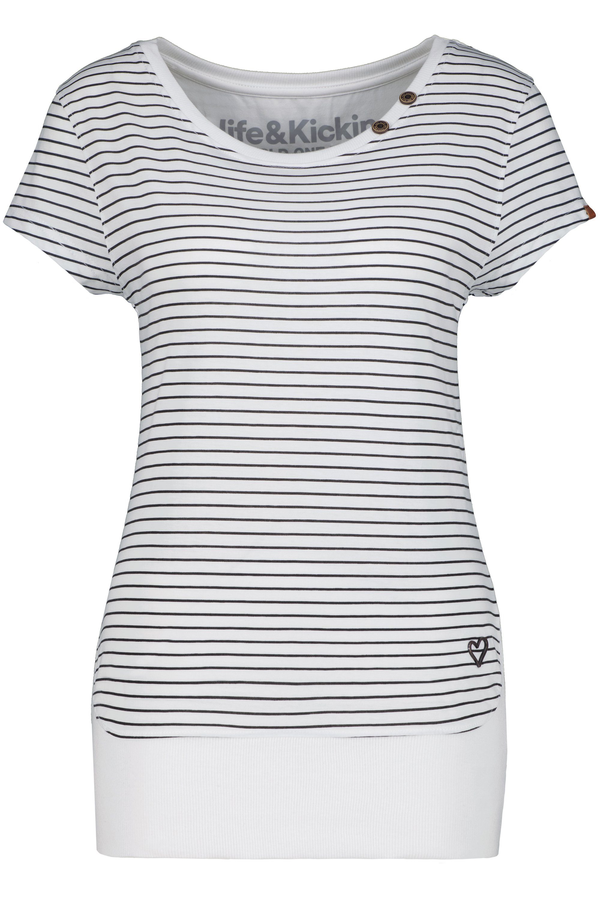 Alife Damen Z Shirt CocoAK T-Shirt white & T-Shirt Kickin