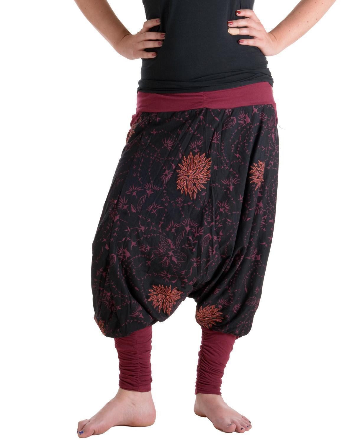Vishes Haremshose Bestickte Blumen Haremshose mit günstig online kaufen