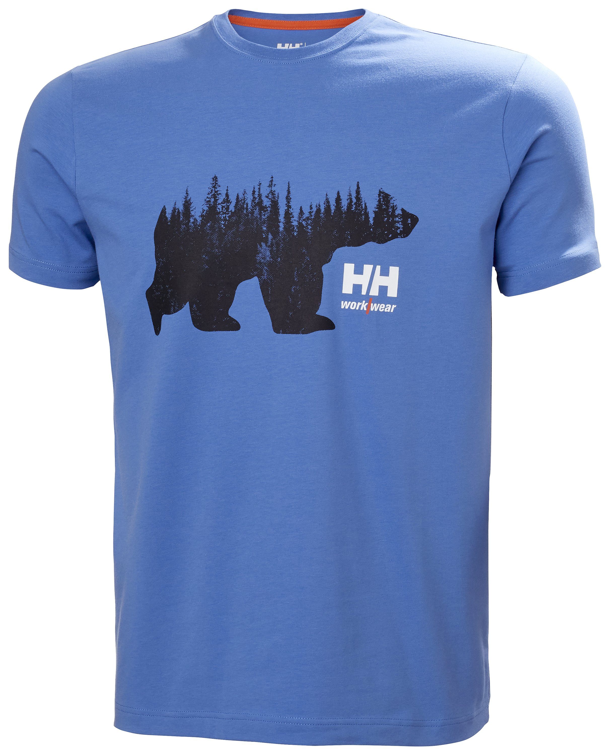Graphic Helly Hansen T-Shirt workwear Hansen Stone Blue Helly T-shirt