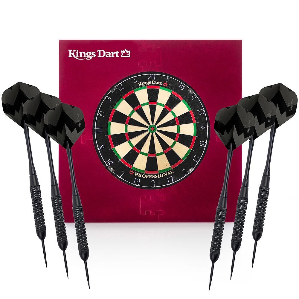 Kings Dart Dartscheibe Dart-Set Professional, Turnierqualität: passend für offizielle WDF-Dartturniere