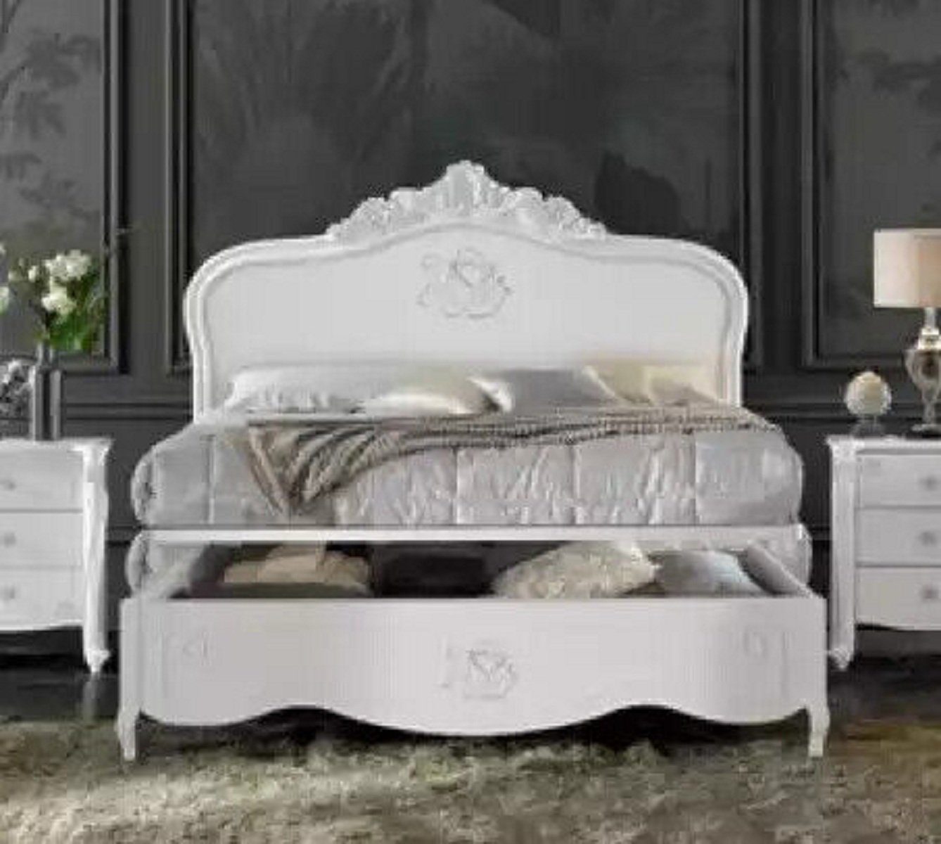 Schlafzimmer 2x + Modern Bett Bett Schlafzimmer-Set Nachttisch tlg. 2x Luxus, 3 (3-St., JVmoebel Design Set + Nachttische)