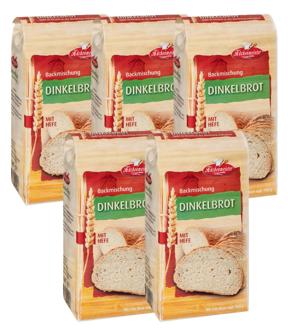 Bielmeier Backmischung Dinkelbrot Küchenmeister, 1 x 2500 g, (5 x Dinkelbrot á 500g), (SET314015-5)