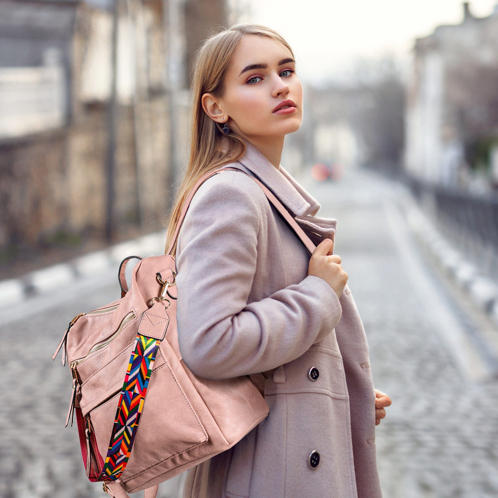 TAN.TOMI Cityrucksack Retro Rucksack Damen 3 in 1 Handtasche Mädchen Schultasche Wasserdicht, für Pendeln Reise Campus Sport Schulranzen Rucksäcke Dauerhaft
