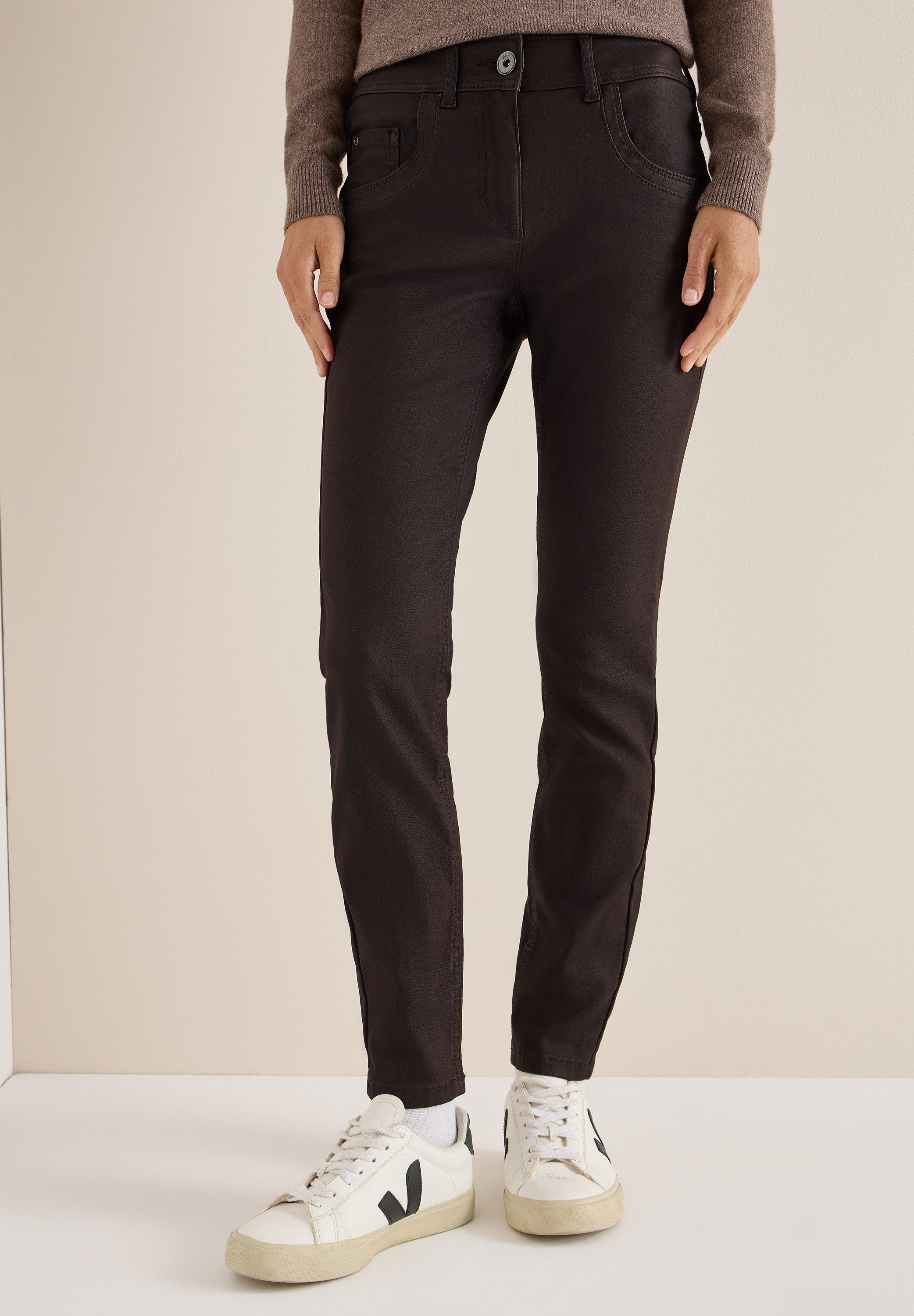 CECIL Lederimitathose in Fake-Leder-Optik