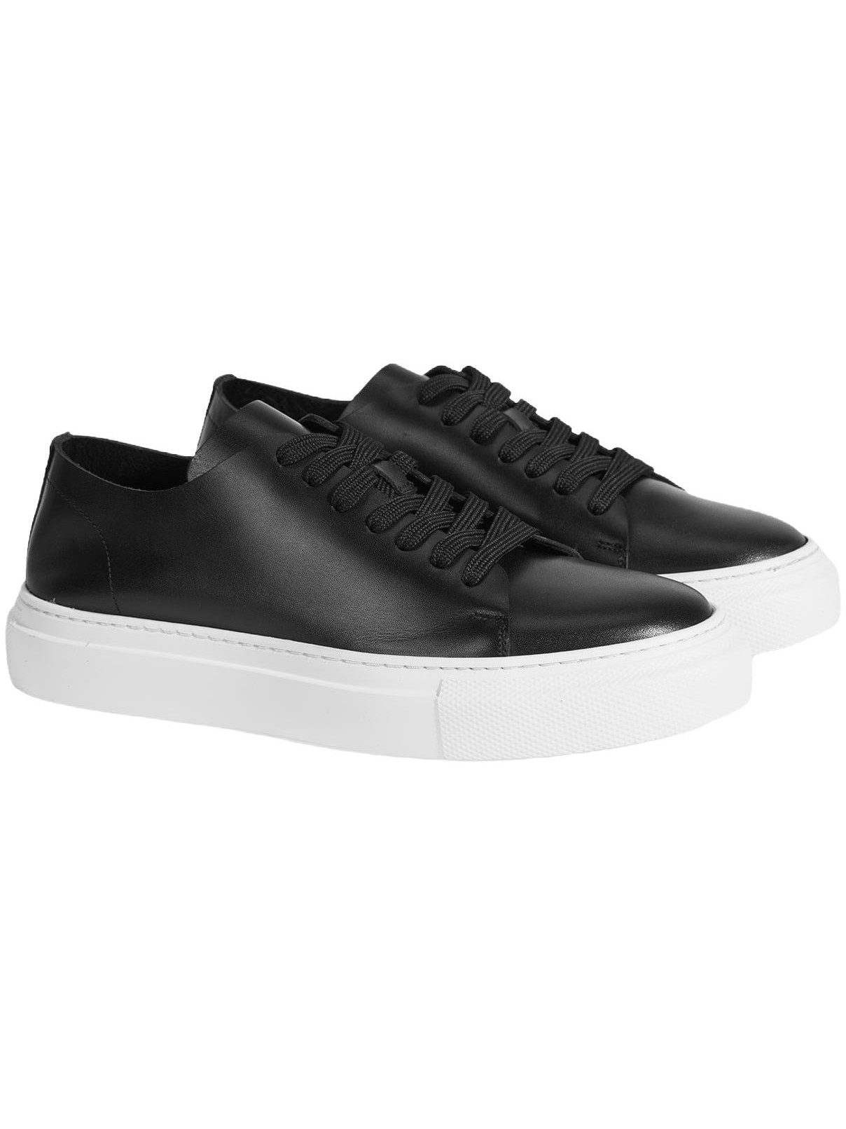 Herren-Slipper – Obermaterial und Futter aus Leder, elastische Schnür Sneaker