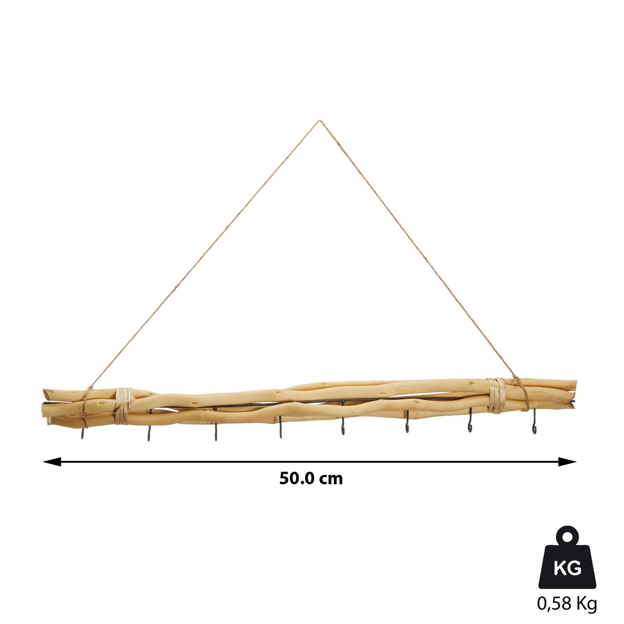 CEPEWA Fensterdekoration Dekostange Astbündel Holzstange Seil günstig online kaufen