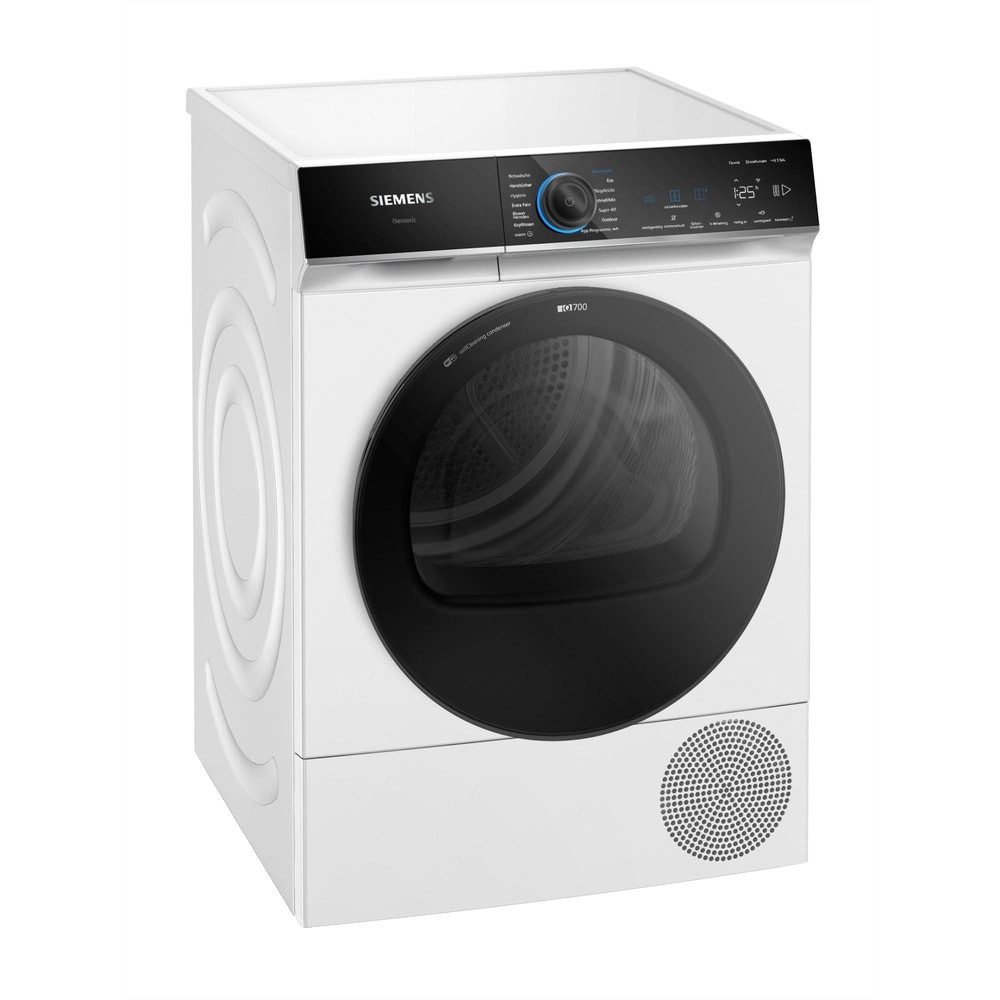 Digitales Display des SIEMENS WQ46B2DEX mit verschiedenen Programmen und Sensoroptionen