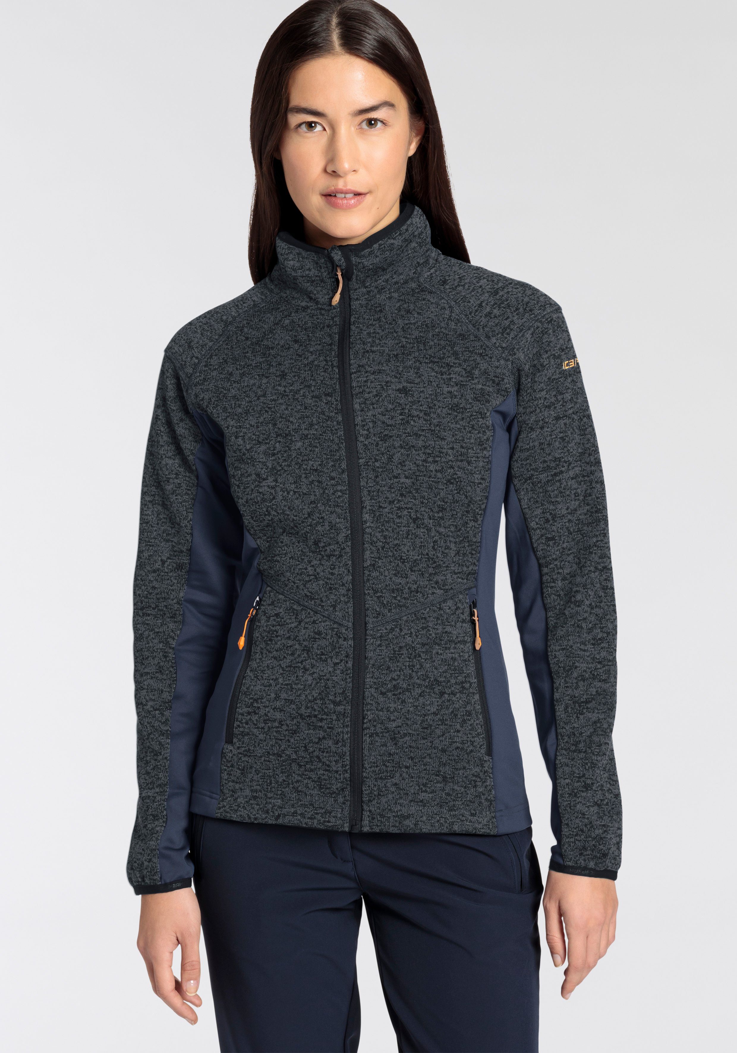 Icepeak Fleecejacke ICEPEAK BLEEKER mit hohem Kragen dark blue