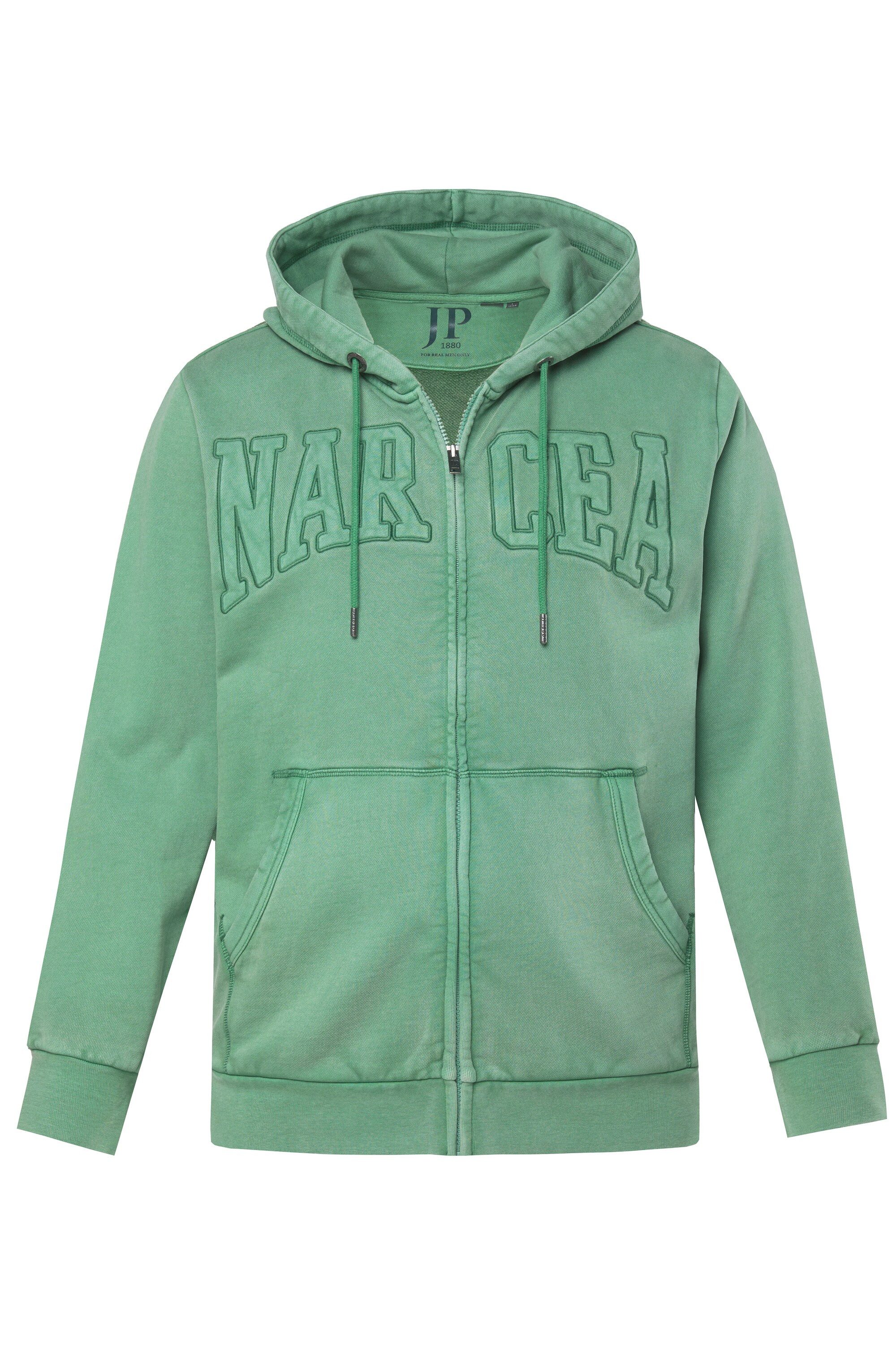 JP1880 Fleecejacke Sweatjacke Kapuze Badges