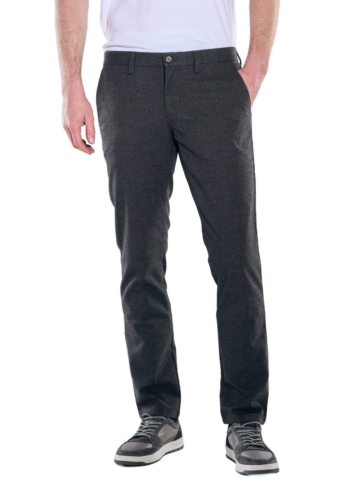 Engbers Chinohose Herren Chino strukturiert, Granitgrau günstig online kaufen