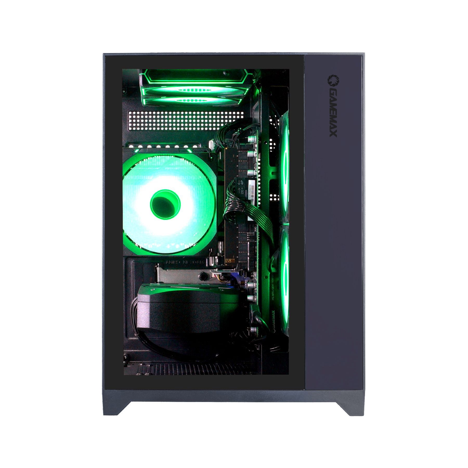 GAMEMAX Infinity Mini BK 7536 AMD Ryzen 5 7500F RTX 5060 32GB DDR5 1TB SSD Gaming-PC (AMD Ryzen 5 7500F, RTX 5060, 32 GB RAM, 1000 GB SSD, Luftkühlung aktiv, Windows 11, DDR5 RAM)