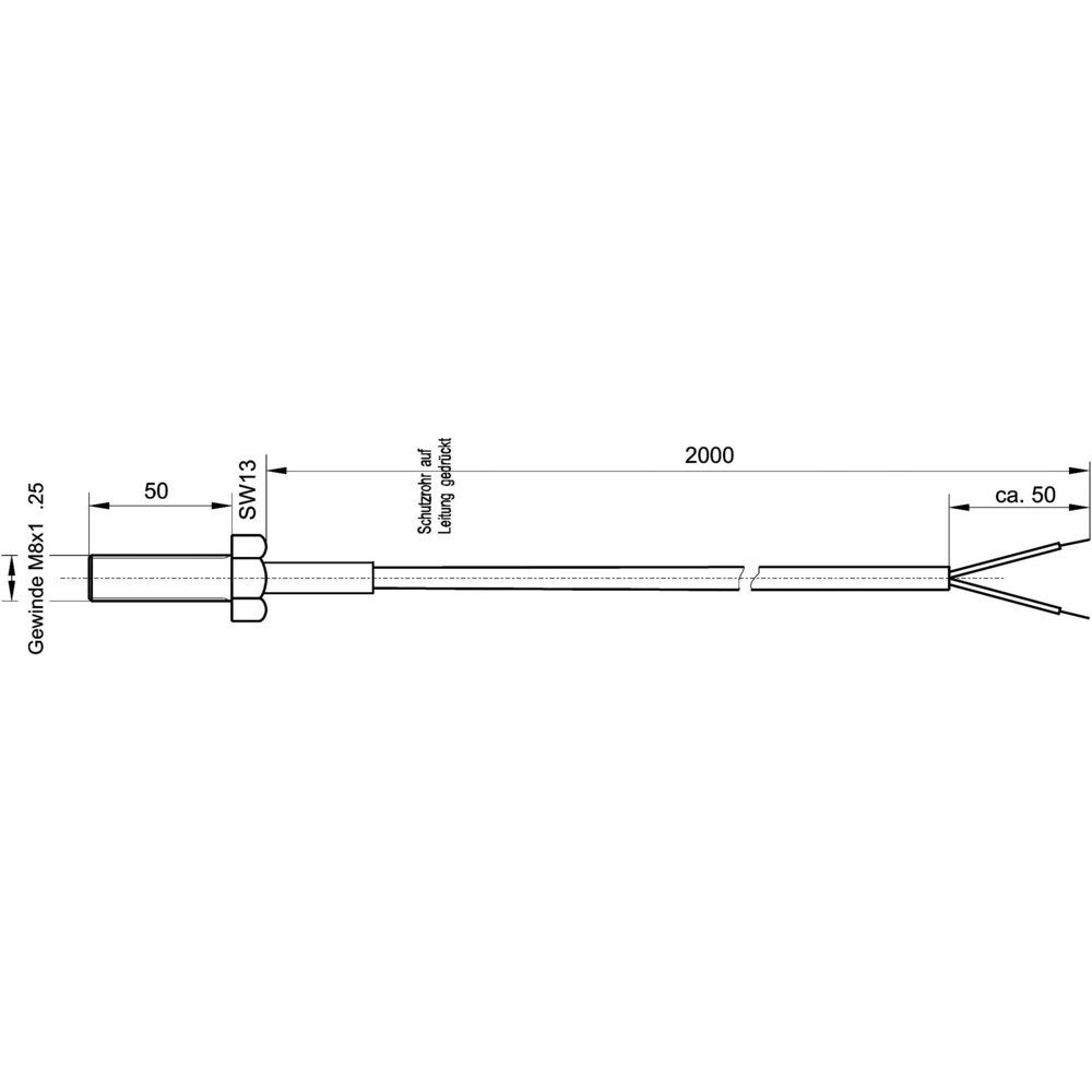 voelkner selection Sensor Enda Temperatursensor K4-TC-J-M8x50-2M Fühler-Typ J Messbereich Tempe, (K4-TC-J-M8x50-2M)