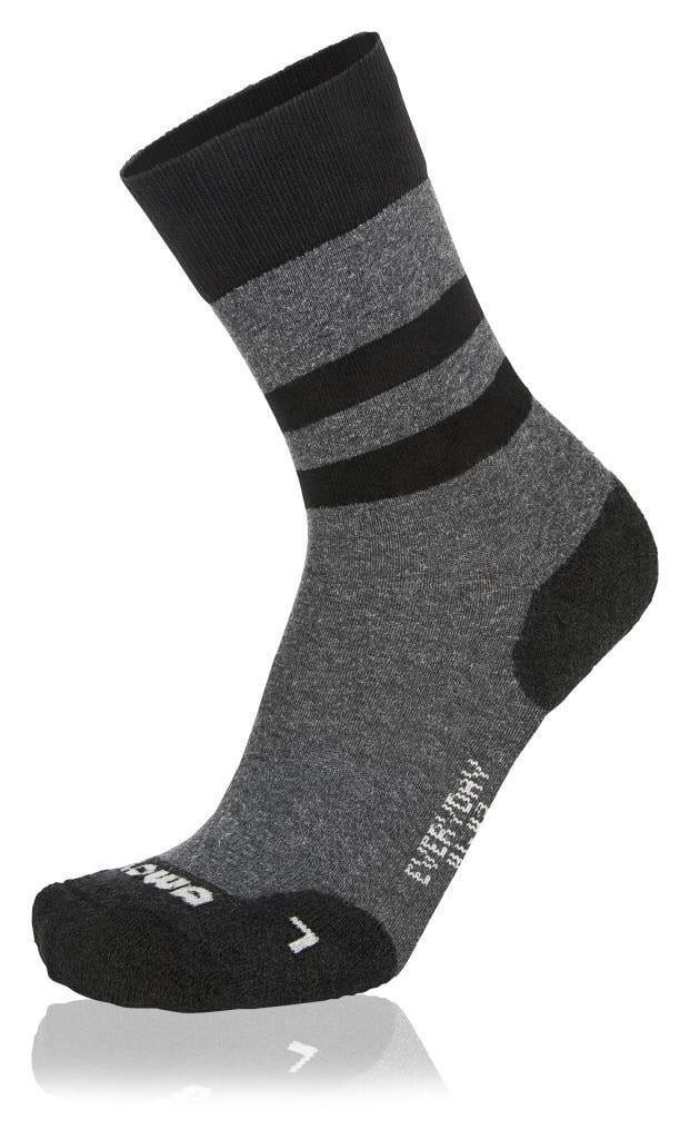 Lowa Socken Tagessocke Crew Everyday (Merino/Baumwolle) grau/gestreift - 1 günstig online kaufen