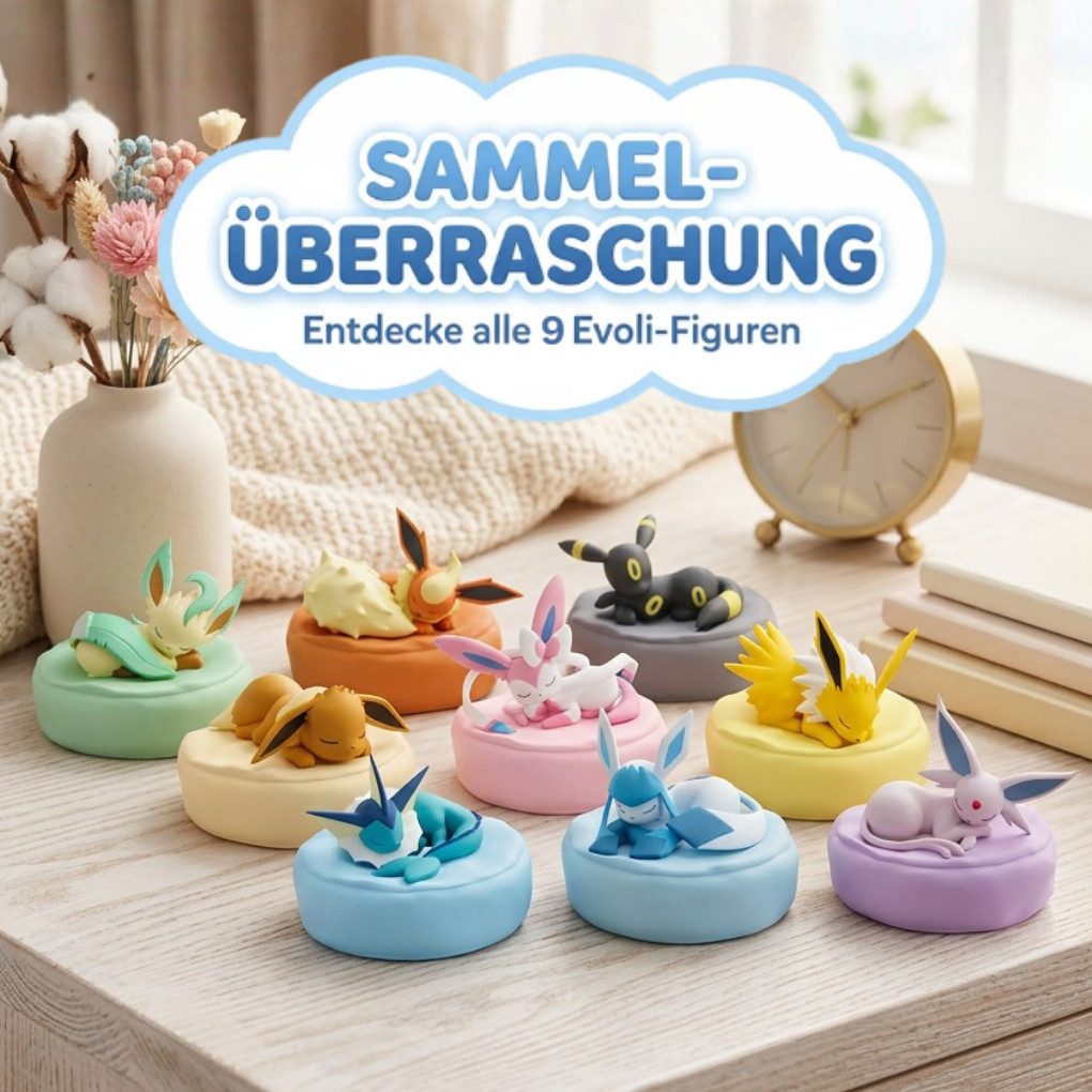 The Pokémon Company Sammelfigur Pokémon Eeveelutions Sleeping Blind Box Sammelfigur Auswahl