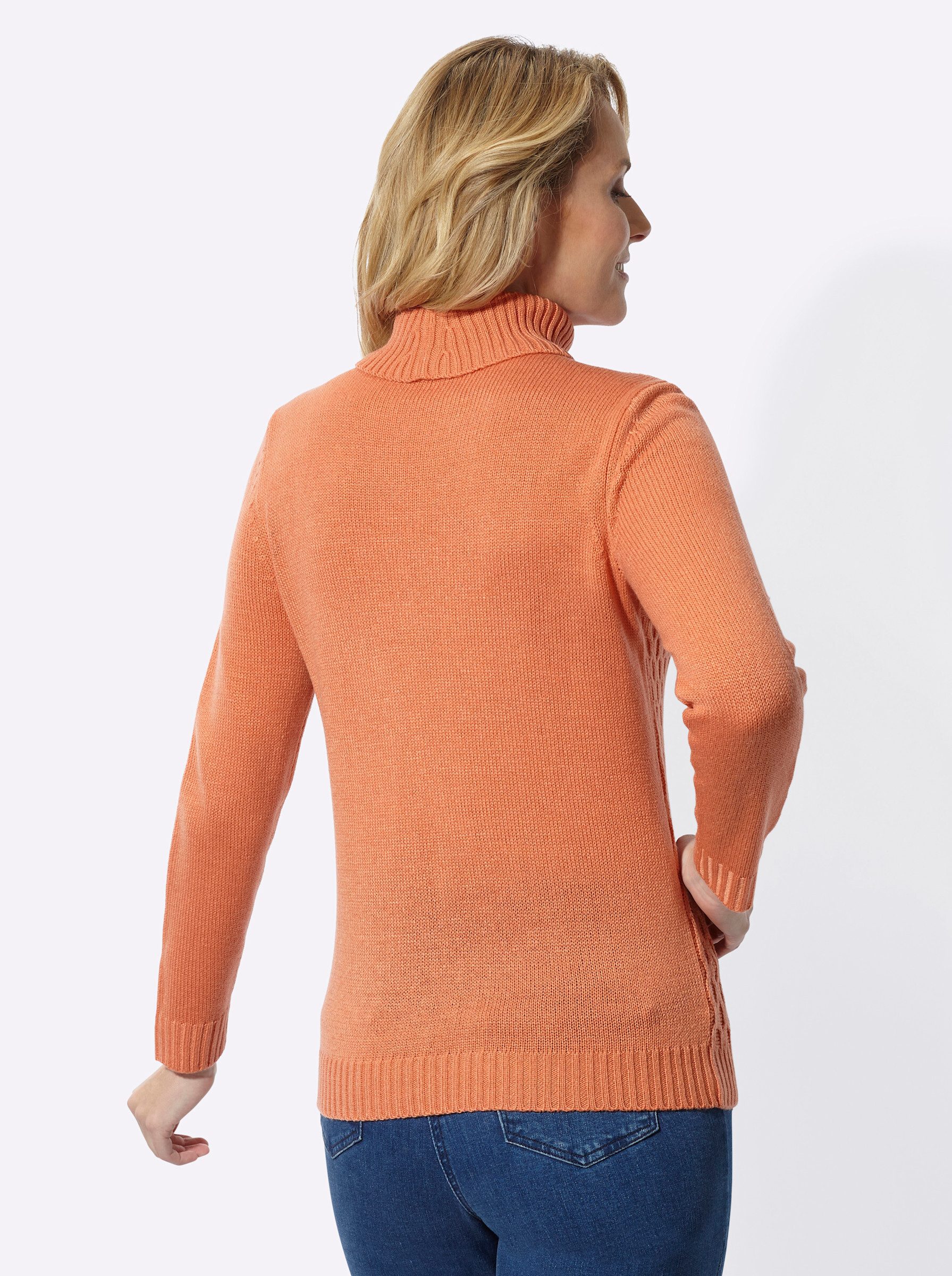 Sieh an! Strickpullover Rollkragen-Pullover Langarm Jersey