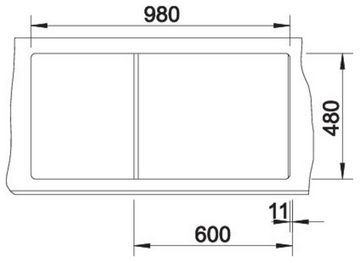 Blanco Granitspüle ZIA 6 S, eckig, 50/100 cm, (1 St), erhältlich in mehreren Farben