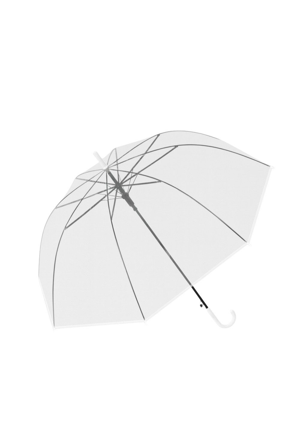 Yuhu Stockregenschirm Transparenter XXL-Regenschirm mit Automatik-Öffnung, Durchsichtiger Stockschirm 100 cm Ø