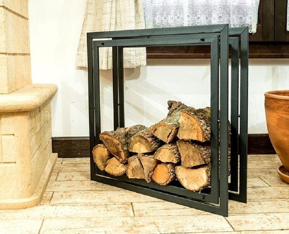 DanDiBo Kaminholzregal Square Kaminholzständer 70 cm Holzkorb Kaminholzhalter Holzregal, BxTxH:70x20x70 cm