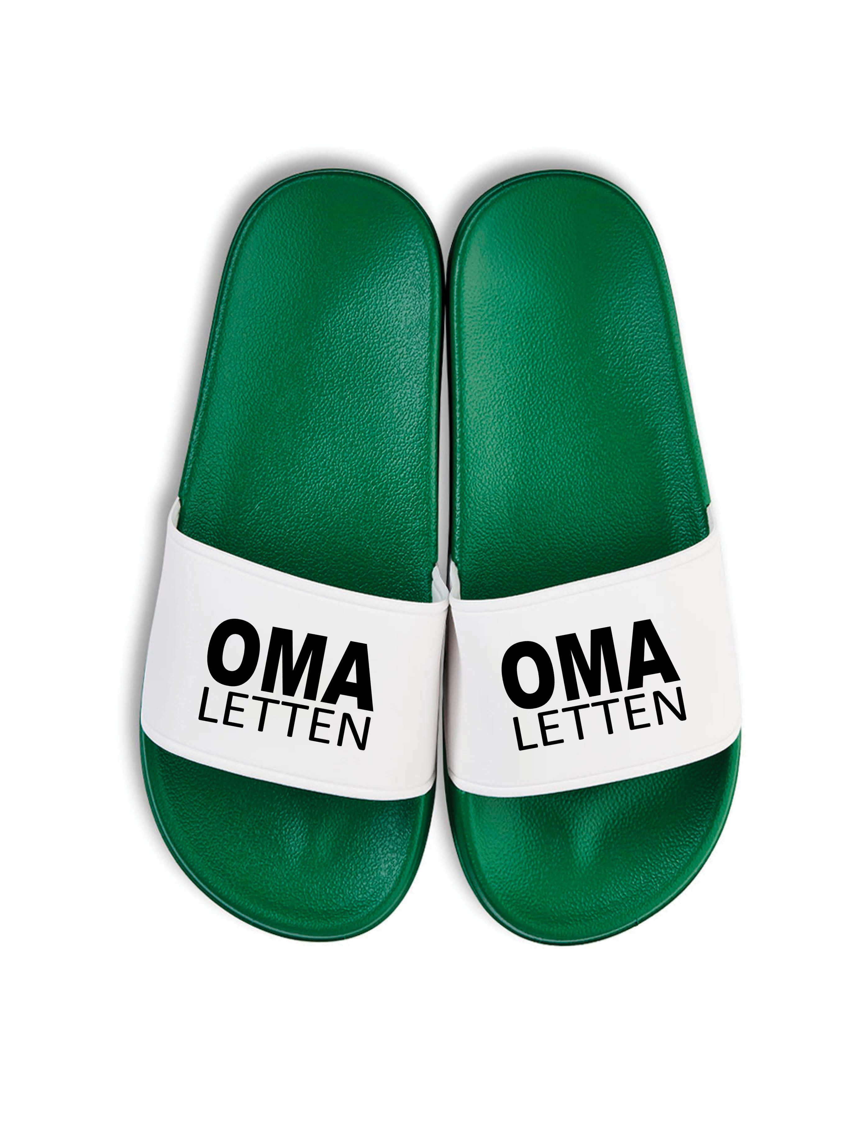 Youth Designz Herren Damen Badelatschen "Oma Letten" Fun-Print lustig Geschenk Badeschuh mit witzigen Aufdruck für Männer und Frauen