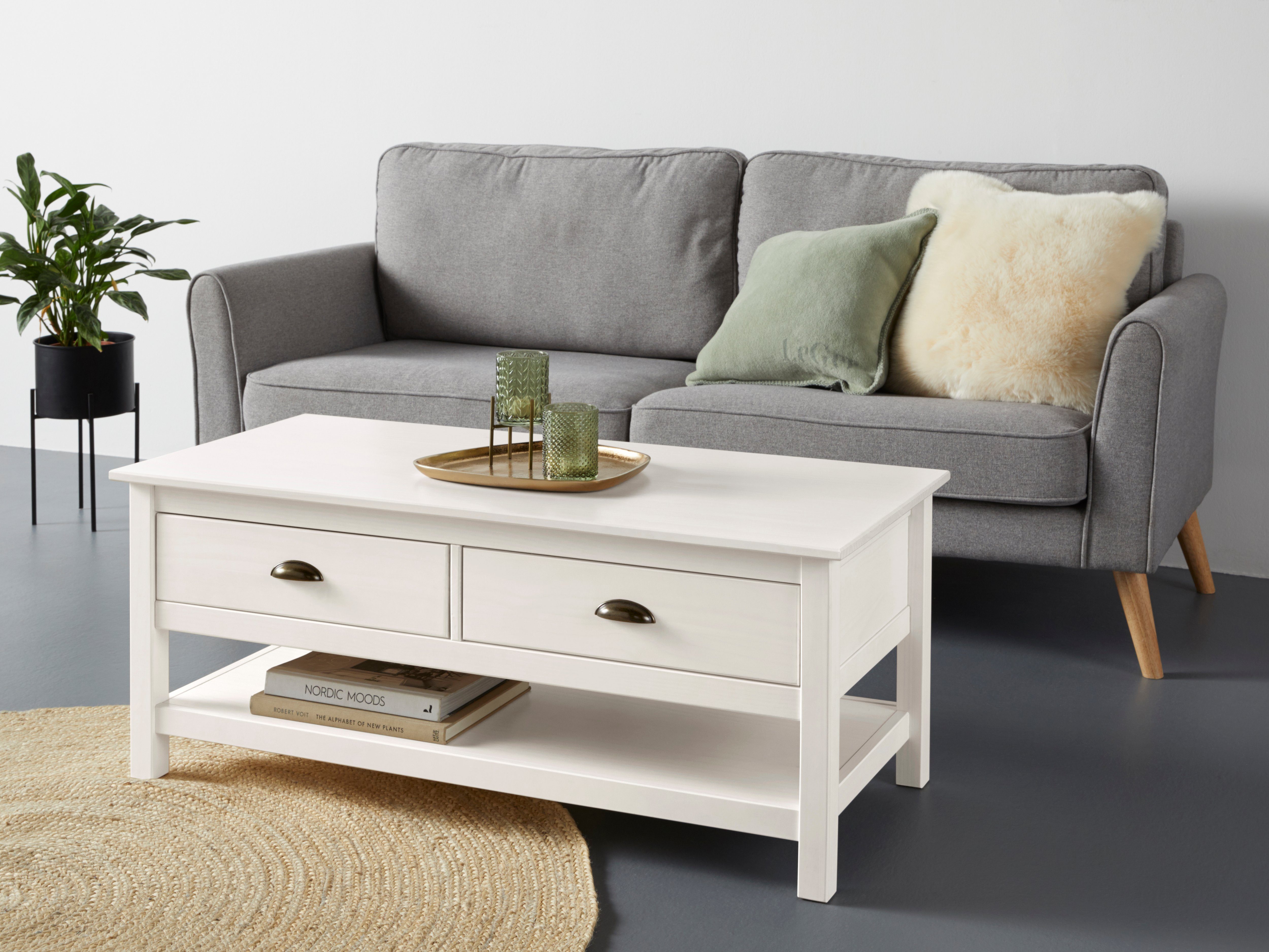 Home affaire Couchtisch Schröder, mit 2 Schubladen und 1 Einlegeboden, aus günstig online kaufen