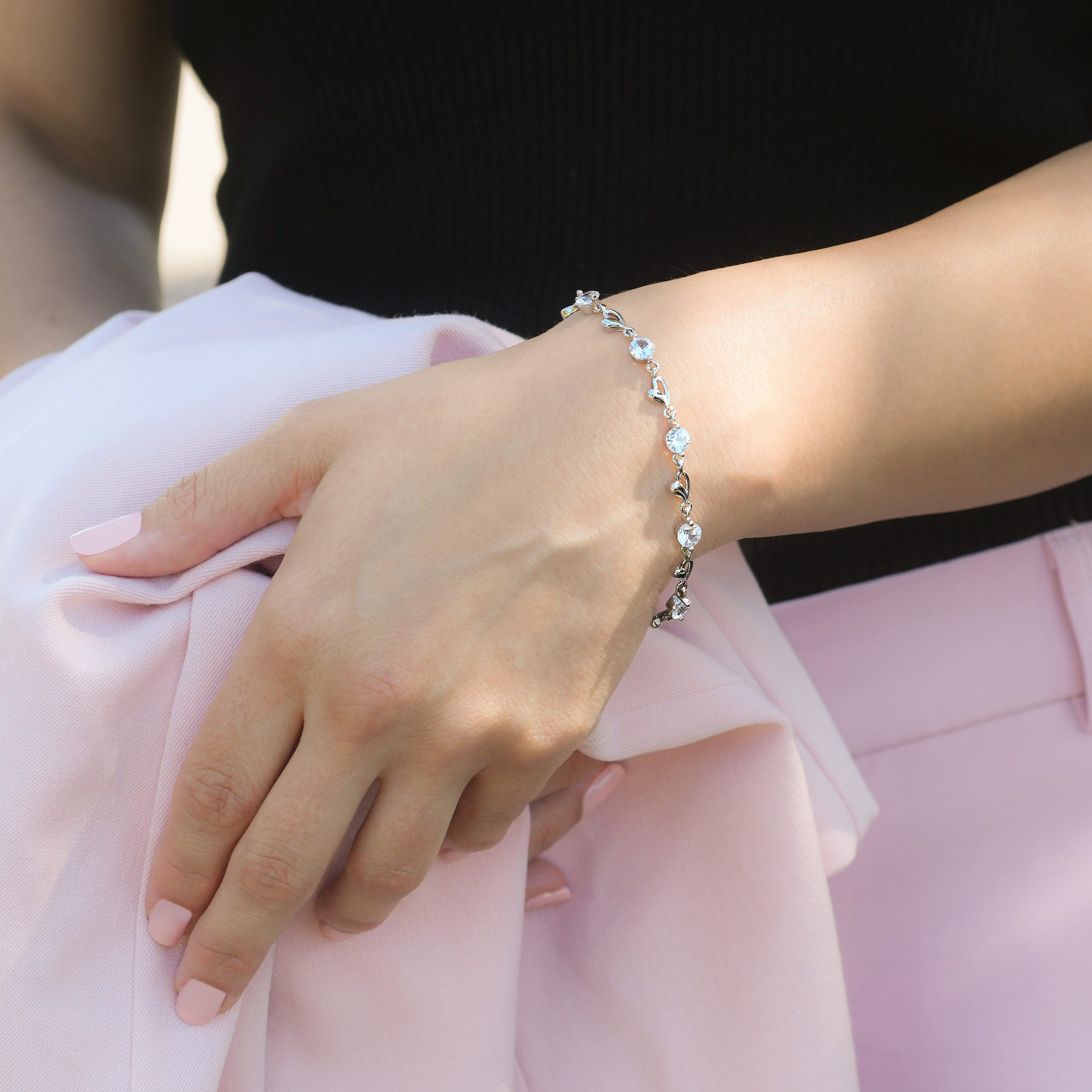 Felino Silberarmband Armband Herz Herzen Diamanten günstig online kaufen