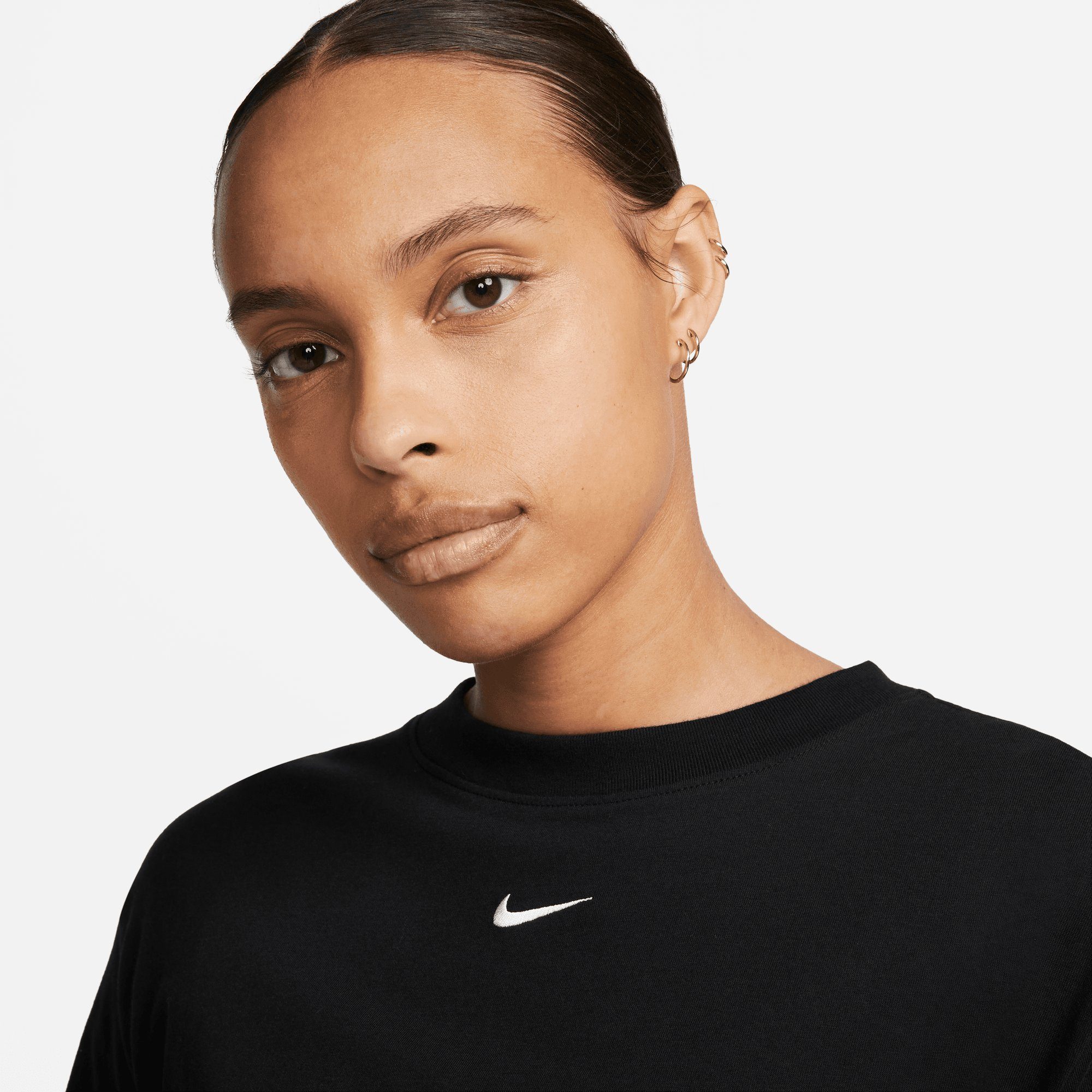 SHORT-SLEEVE Sommerkleid ESSENTIAL WOMEN'S Nike Sportswear BLACK/WHITE DRESS