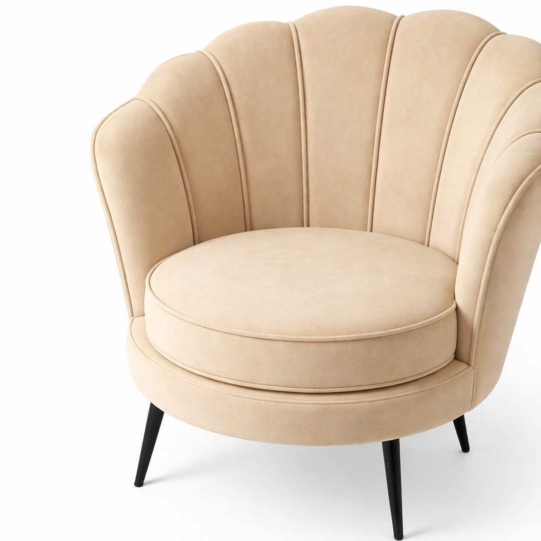 ebuy24 Relaxsessel Nice Sessel Velour beige.