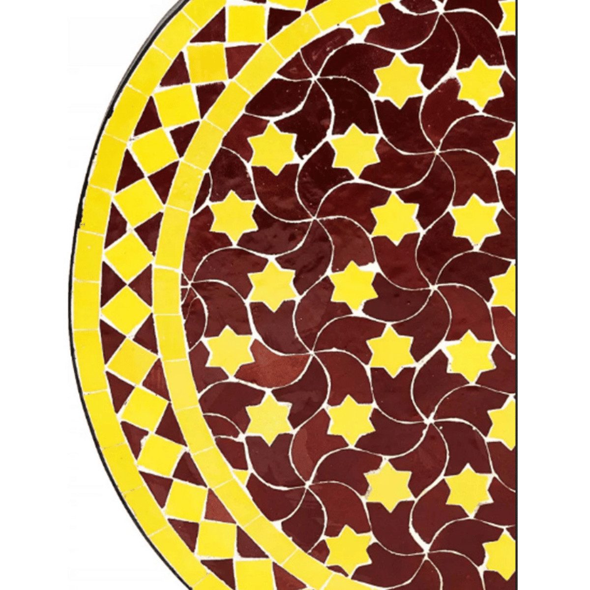Marrakesch Orient & Mediterran Interior Gartentisch Marokkanischer Mosaiktisch Estrella 80cm, Handarbeit, Handarbeit