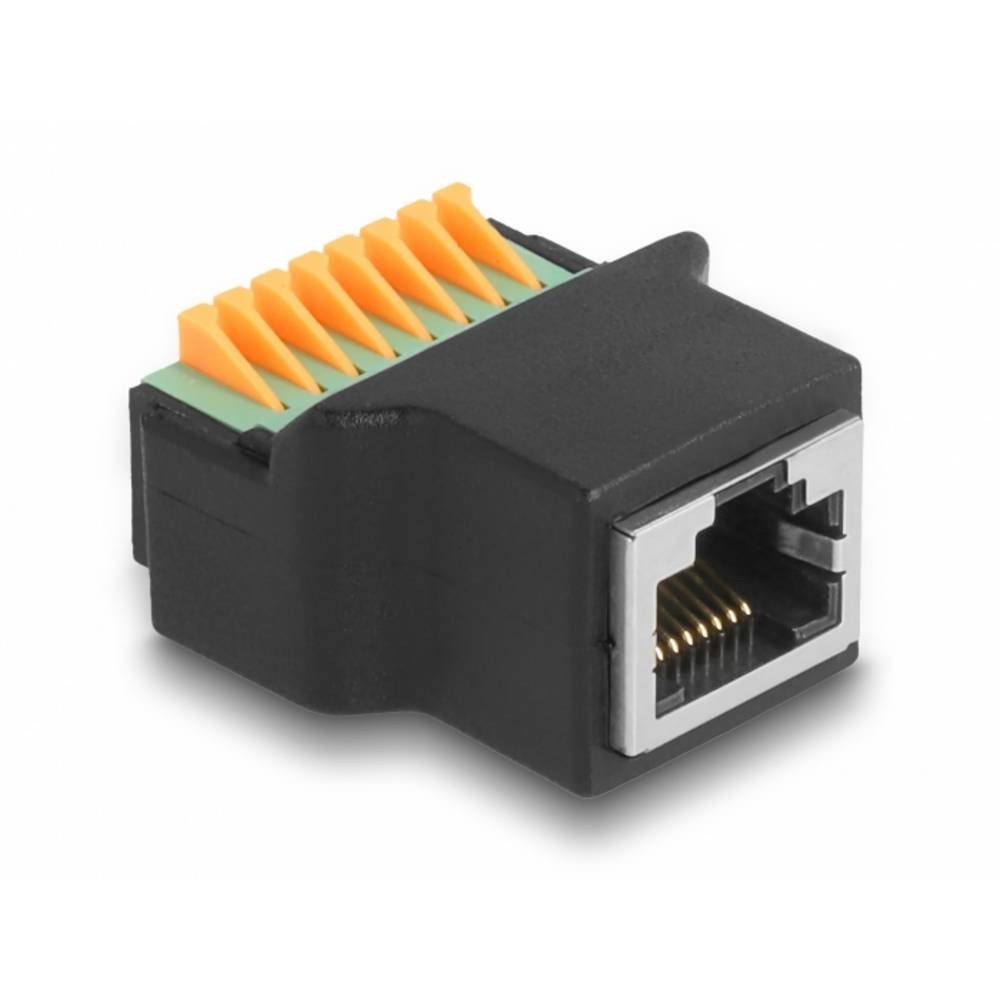 Delock RJ45 Netzwerk Adapter [1x RJ45-Buchse - 1x Buchse] Schwarz, Grün 66948 Netzwerk-Adapter
