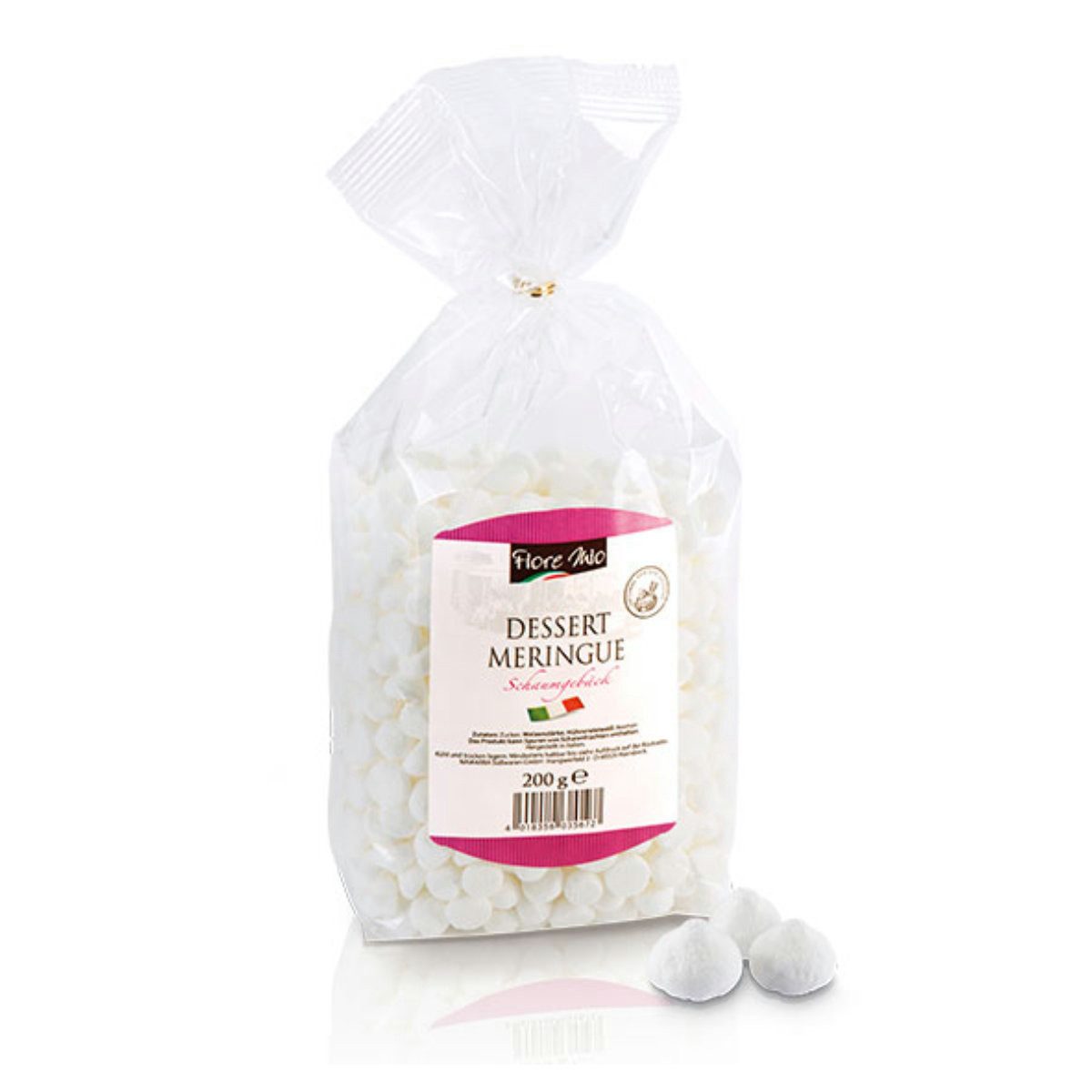 NAWARRA Süßigkeit, Fiore Mio Dessert Meringue Classic Mini Schaumgebäck Tropfen 200g