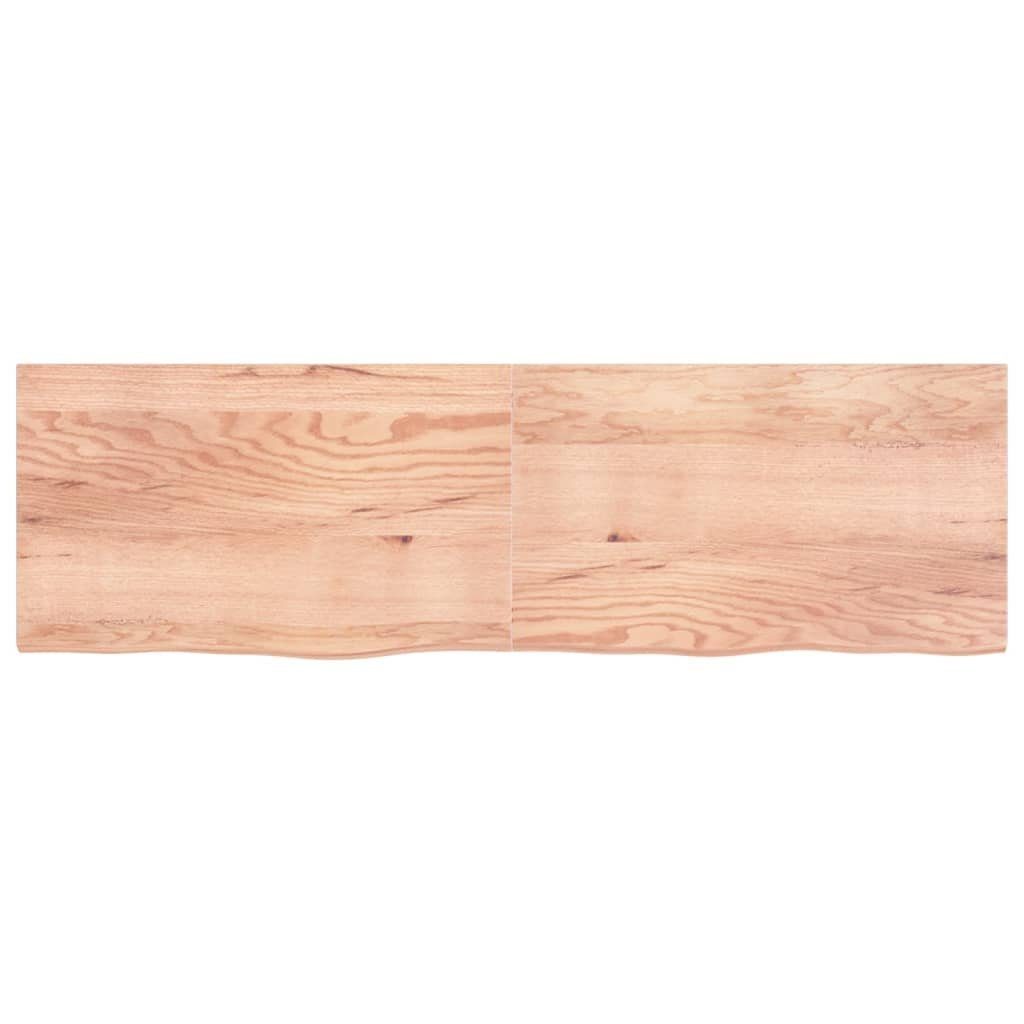 200x60x(2-4)cm Massivholz Hellbraun furnicato Eiche Tischplatte Behandelt
