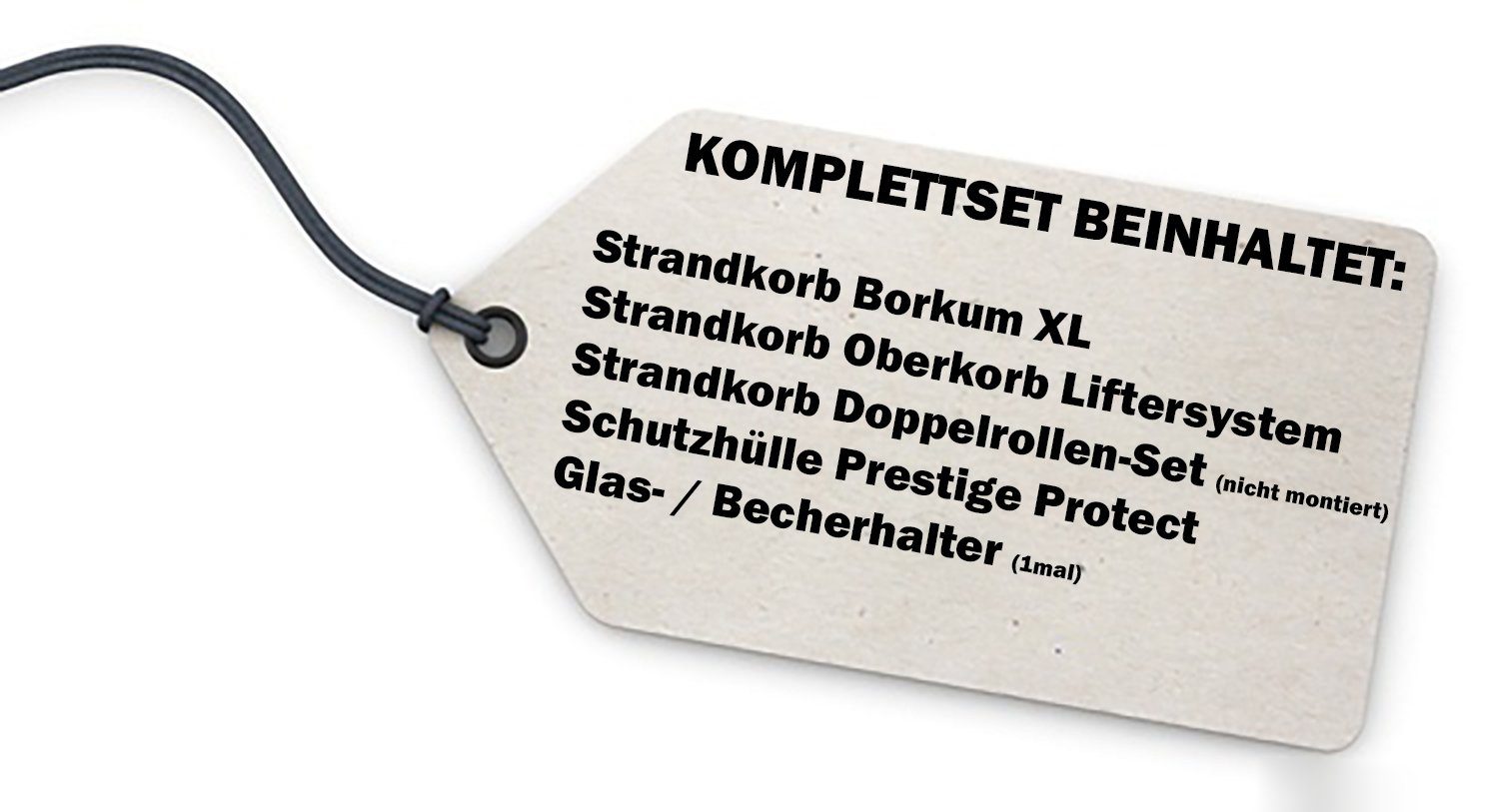 bene living Strandkorb Borkum XL Teak - PE grau - Modell 537, BxTxH: 142x95x170 cm, Volllieger ca. 180 Grad, Nordsee-Strandkorb Komplettset, inkl. Liftersystem und Bullaugen