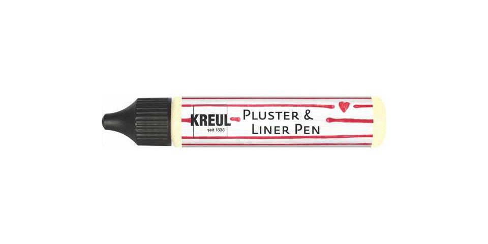 Bastelfarbe Kreul Pluster & Liner Pen Nachtleuchtgelb 29 ml
