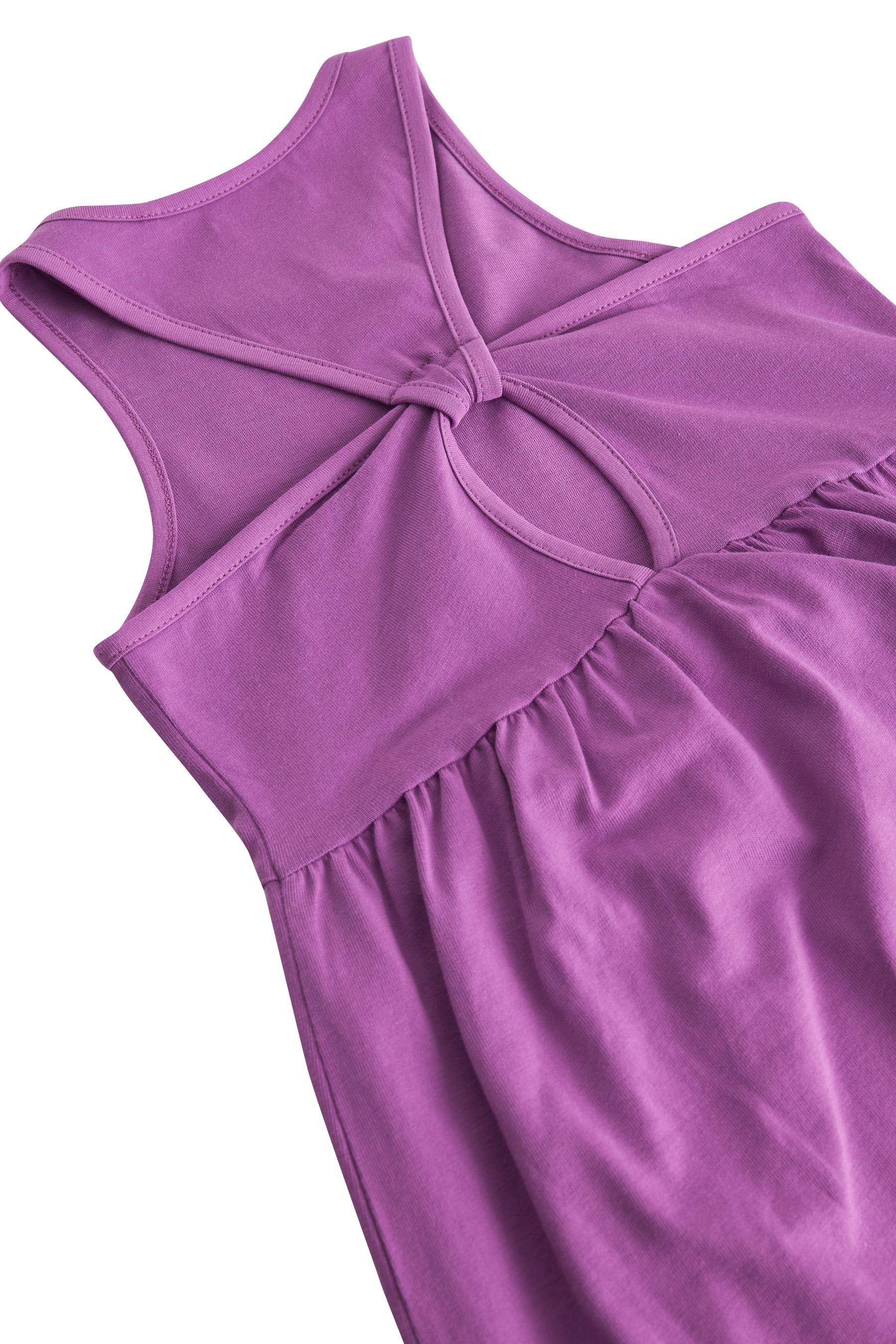 Next Jerseykleid Weiches aus Jersey Rückendetail mit (1-tlg) Midikleid Purple