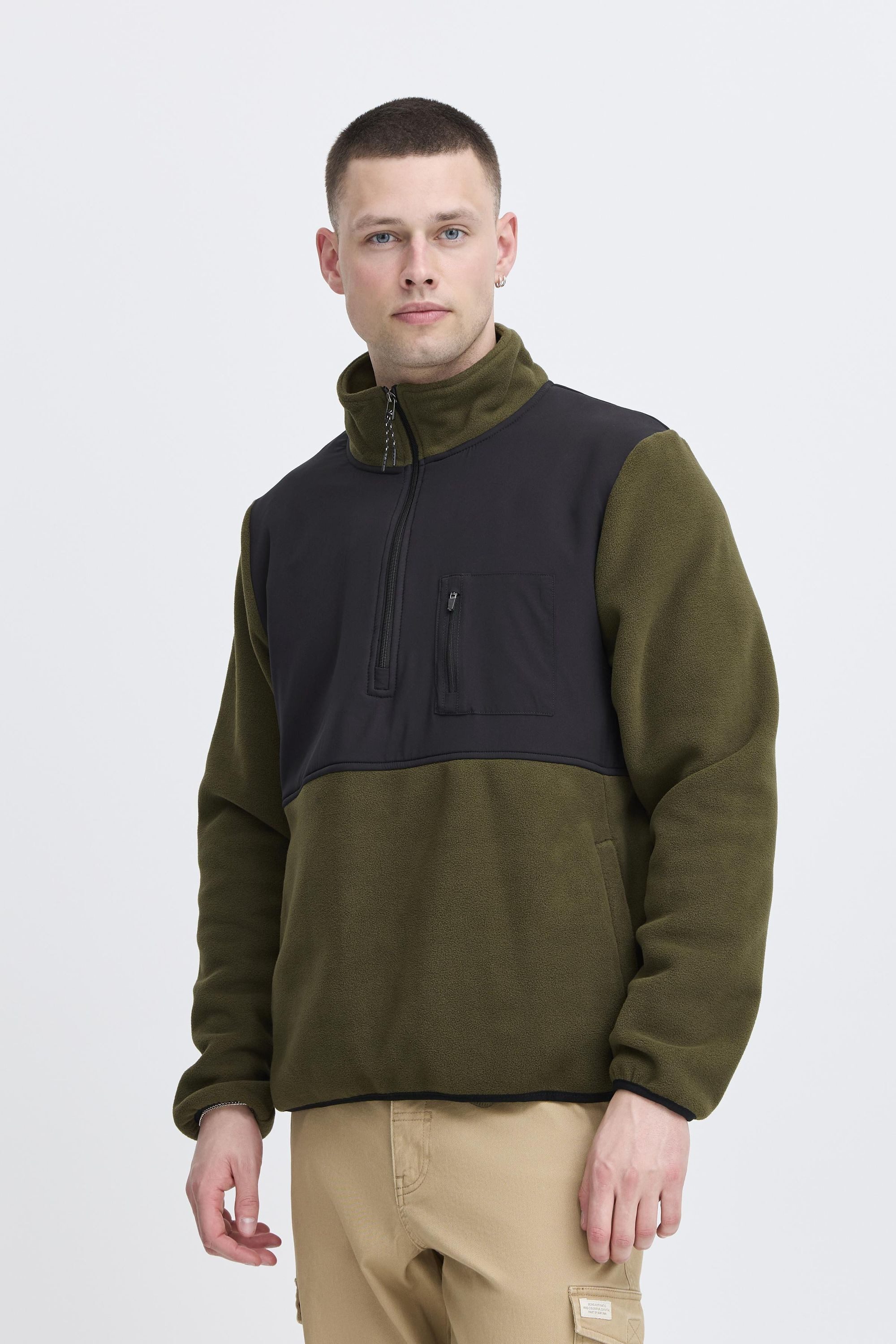 Blend Troyer BHMARIO halfzipp Gemütlicher Fleece-Troyer mit Brusttasche günstig online kaufen