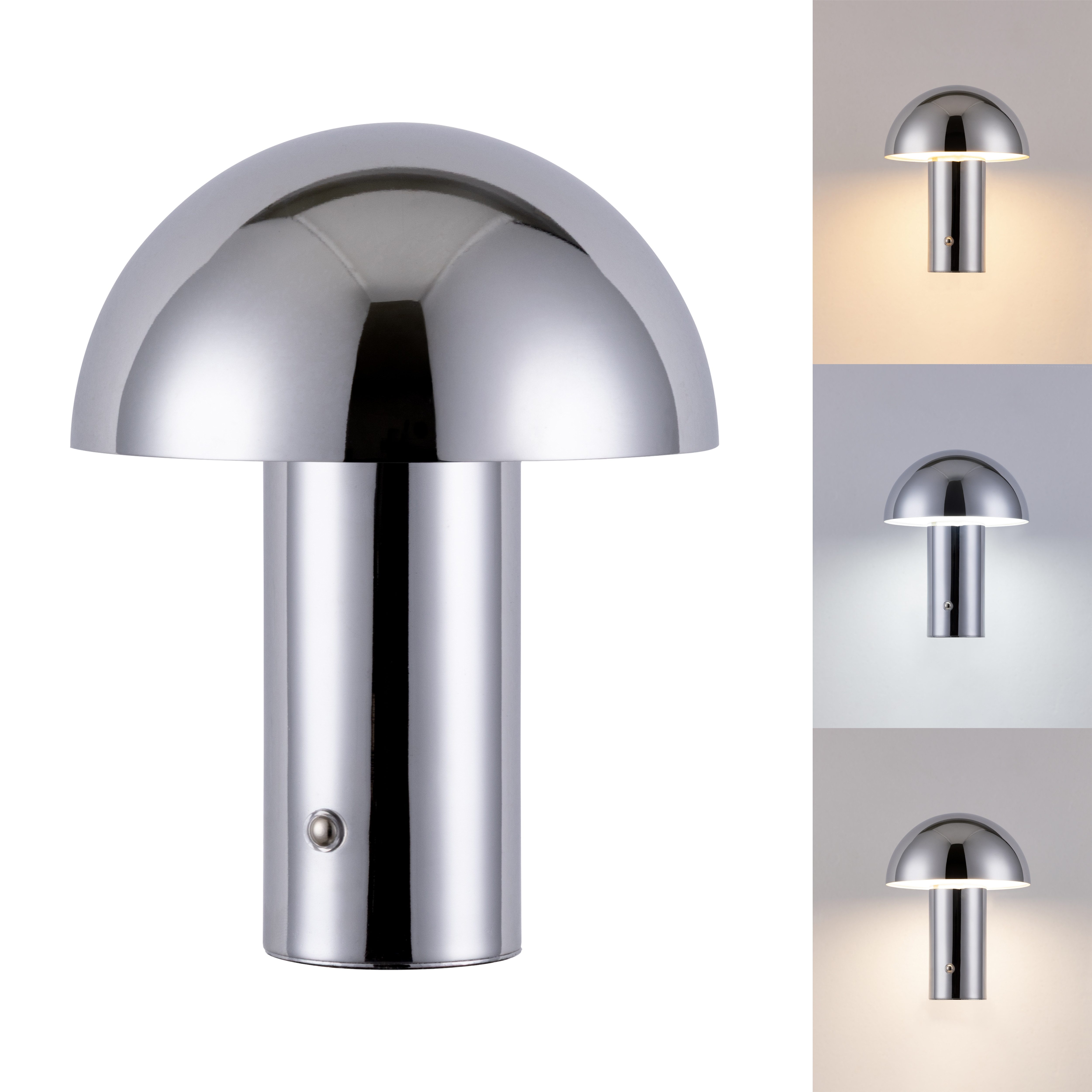 s.Oliver LED Tischleuchte Hillu, Dimmer, Dimmfunktion, Ein-/Ausschalter, USB-Anschluss mit Ladefunktion, USB-Ladefunktion, mehrere Helligkeitsstufen, LED fest integriert, warmweiß - kaltweiß, dimmbar, Typ-C-Ladekabel, CCT, Akku, Tischlampe kabellos, Akkulampe