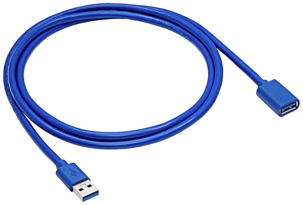 Akyga Akyga USB-Kabel USB-A Stecker, USB-A Buchse 1.8 m Schwarz AK-USB ...