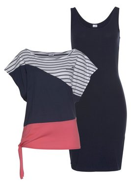 KangaROOS 2-in-1-Kleid (2-tlg) in sommerlicher zweiteiliger Kombination Kleid und Shirt