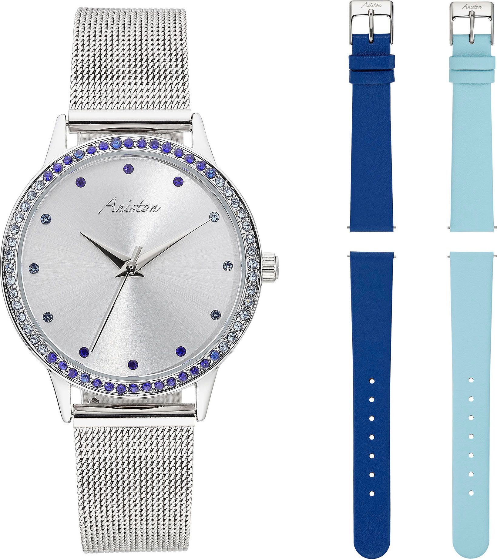Aniston JEWELRY & WATCHES Quarzuhr, (Set, 3-tlg., mit 2 Wechselbändern), Ar günstig online kaufen