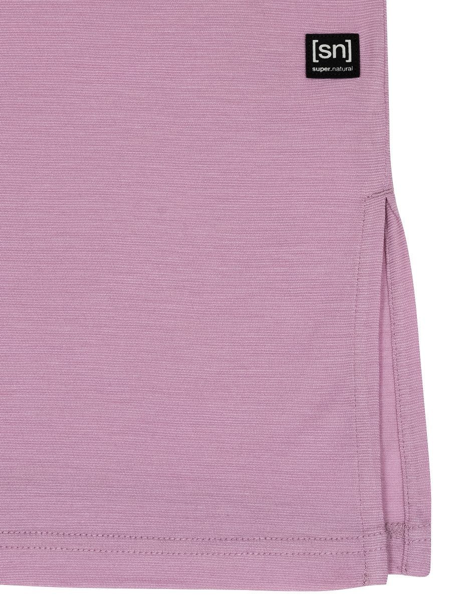 SUPER.NATURAL PINK Merino-Materialmix Merino DAWN Kleid feinster W DRESS BARB Sweatkleid